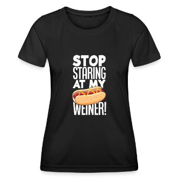 Hot Dog Hot Dogs Liebhaber Geschenk - Frauen Funktions-T-Shirt - Schwarz - Vorne - AI Model Female 172 light (172cm)