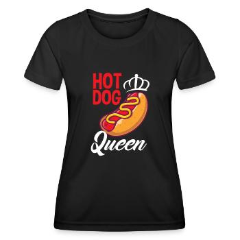 Hot Dog Hot Dogs Liebhaber Geschenk - Frauen Funktions-T-Shirt - Schwarz - Vorne - AI Model Female 172 light (172cm)