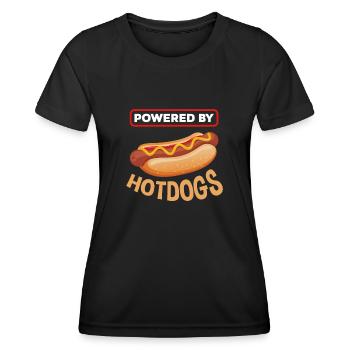 Hot Dog Hot Dogs Liebhaber Geschenk - Frauen Funktions-T-Shirt - Schwarz - Vorne - AI Model Female 172 light (172cm)