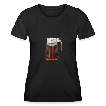 Sirop pour crêpes flipping Flapjack Petit déjeuner - T-shirt sport Femme - noir - Devant - AI Model Female 172 light (172cm)