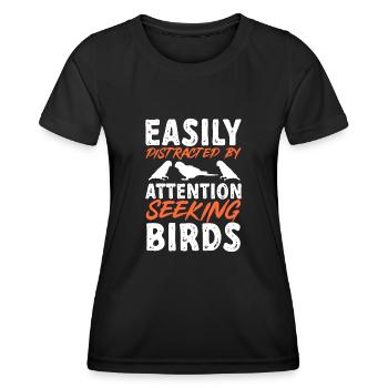 Molinasittich Perroquet Oiseau Perruche du Soleil - T-shirt sport Femme - noir - Devant - AI Model Female 172 light (172cm)