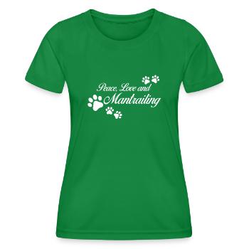 Mantrailing Sniffer Chien de recherche De chien Mantrailer - T-shirt sport Femme - vert - Devant - AI Model Female 172 dark (172cm)