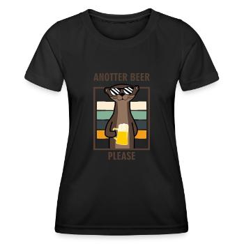 Otter Beer Otters Sea Otter - Women's Functional T-Shirt - black - Front - AI Model Female 172 light (172cm)