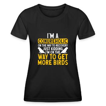 Molinasittich Perroquet Oiseau Perruche du Soleil - T-shirt sport Femme - noir - Devant - AI Model Female 172 light (172cm)