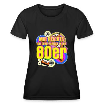 80er Jahre Retro 80s - Frauen Funktions-T-Shirt - Schwarz - Vorne - AI Model Female 172 light (172cm)