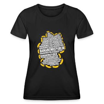 Banane Deutschland Bananen - Frauen Funktions-T-Shirt - Schwarz - Vorne - AI Model Female 172 light (172cm)