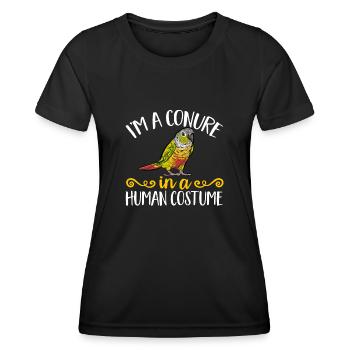 Molinasittich Perroquet Oiseau Perruche du Soleil - T-shirt sport Femme - noir - Devant - AI Model Female 172 light (172cm)