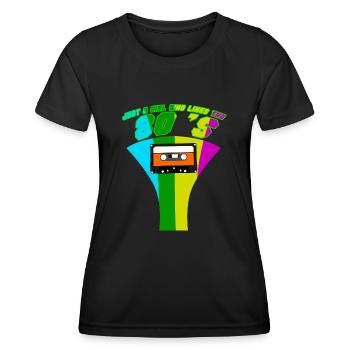 80s Party Girl 80s Disco - Women's Functional T-Shirt - black - Front - AI Model Female 172 light (172cm)
