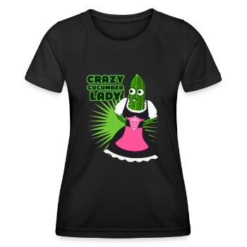 Gurken Dirndl Gurke - Frauen Funktions-T-Shirt - Schwarz - Vorne - AI Model Female 172 light (172cm)