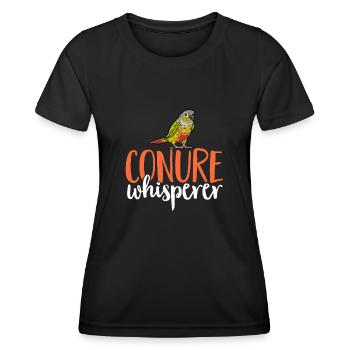 Molinasittich Perroquet Oiseau Perruche du Soleil - T-shirt sport Femme - noir - Devant - AI Model Female 172 light (172cm)