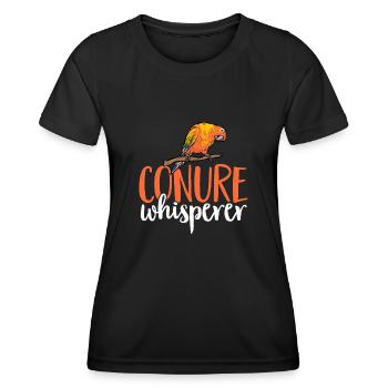 Molinasittich Perroquet Oiseau Perruche du Soleil - T-shirt sport Femme - noir - Devant - AI Model Female 172 light (172cm)