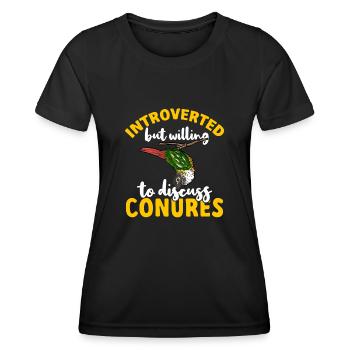 Molinasittich Perroquet Oiseau Perruche du Soleil - T-shirt sport Femme - noir - Devant - AI Model Female 172 light (172cm)