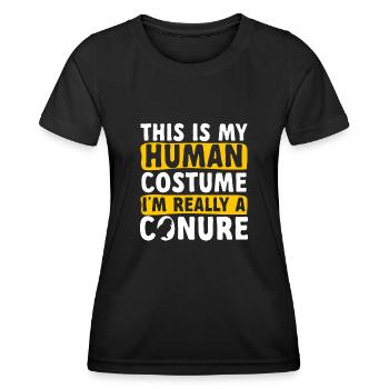Molinasittich Perroquet Oiseau Perruche du Soleil - T-shirt sport Femme - noir - Devant - AI Model Female 172 light (172cm)