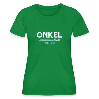 Onkel 2023 lädt Schwangerschaft - Frauen Funktions-T-Shirt - Kelly Green - Vorne - AI Model Female 172 dark (172cm)
