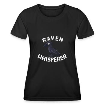 Raben Whisperer Tiere Tierliebhaber Raben - Frauen Funktions-T-Shirt - Schwarz - Vorne - AI Model Female 172 light (172cm)