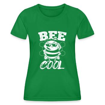 Bee Cool Bienen Imker Nachhaltigkeit Klimaschutz U - Frauen Funktions-T-Shirt - Kelly Green - Vorne - AI Model Female 172 dark (172cm)