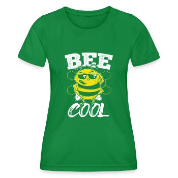 Bee Cool Bienen Imker Nachhaltigkeit Klimaschutz G - Frauen Funktions-T-Shirt - Kelly Green - Vorne - AI Model Female 172 dark (172cm)