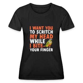 Molinasittich Perroquet Oiseau Perruche du Soleil - T-shirt sport Femme - noir - Devant - AI Model Female 172 light (172cm)