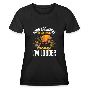 Molinasittich Perroquet Oiseau Perruche du Soleil - T-shirt sport Femme - noir - Devant - AI Model Female 172 light (172cm)