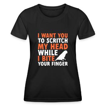 Molinasittich Perroquet Oiseau Perruche du Soleil - T-shirt sport Femme - noir - Devant - AI Model Female 172 light (172cm)