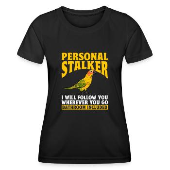 Molinasittich Perroquet Oiseau Perruche du Soleil - T-shirt sport Femme - noir - Devant - AI Model Female 172 light (172cm)