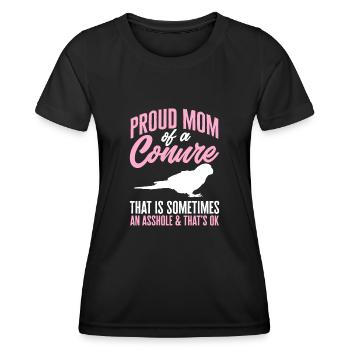 Molinasittich Perroquet Oiseau Perruche du Soleil - T-shirt sport Femme - noir - Devant - AI Model Female 172 light (172cm)