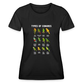 Molinasittich Perroquet Oiseau Perruche du Soleil - T-shirt sport Femme - noir - Devant - AI Model Female 172 light (172cm)
