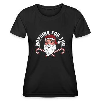 Funny Santa Claus Weihnachten Pyjamas Xmas PJs - Frauen Funktions-T-Shirt - Schwarz - Vorne - AI Model Female 172 light (172cm)