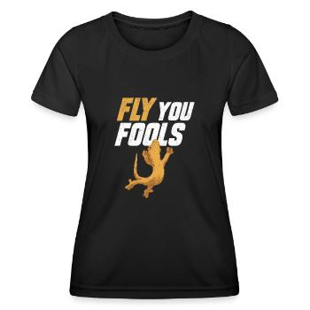 Crowned Gecko Lizard Reptile Herpetologist - Women's Functional T-Shirt - black - Front - AI Model Female 172 light (172cm)