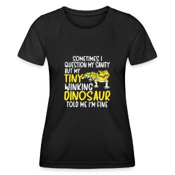 Leopard Gecko Lizard Reptiles Herpetologist - Women's Functional T-Shirt - black - Front - AI Model Female 172 light (172cm)