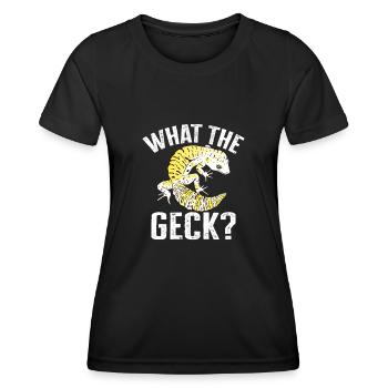 Leopard Gecko Lizard Reptiles Herpetologist - Women's Functional T-Shirt - black - Front - AI Model Female 172 light (172cm)