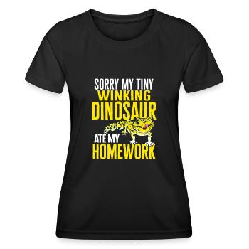 Leopard Gecko Lizard Reptiles Herpetologist - Women's Functional T-Shirt - black - Front - AI Model Female 172 light (172cm)