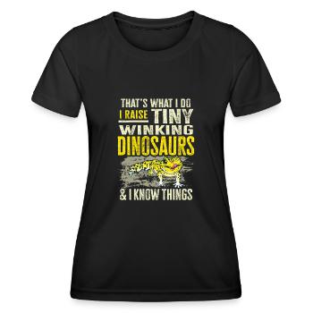 Leopard Gecko Lizard Reptiles Herpetologist - Women's Functional T-Shirt - black - Front - AI Model Female 172 light (172cm)