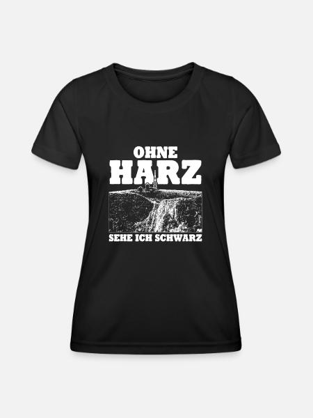 Harz Torfhaus Wanderung Harzer Brocken - Frauen Funktions-T-Shirt - Schwarz