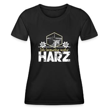 Harz Holiday Harzer Brocken - Women's Functional T-Shirt - black - Front - AI Model Female 172 light (172cm)