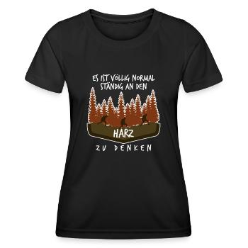 Harz Torfhaus Harzer Brocken - Frauen Funktions-T-Shirt - Schwarz - Vorne - AI Model Female 172 light (172cm)