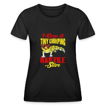 Leopard Gecko Lizard Reptiles Herpetologist - Women's Functional T-Shirt - black - Front - AI Model Female 172 light (172cm)