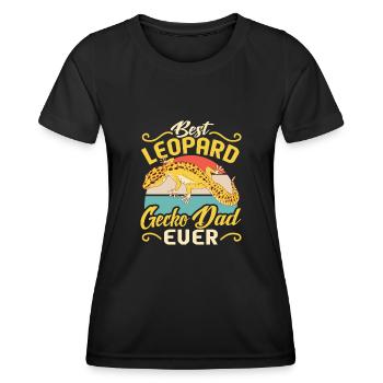 Leopard Gecko Lizard Reptiles Herpetologist - Women's Functional T-Shirt - black - Front - AI Model Female 172 light (172cm)