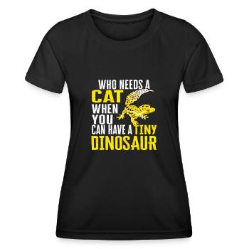 Leopard Gecko Lizard Reptiles Herpetologist - Women's Functional T-Shirt - black - Front - AI Model Female 172 light (172cm)