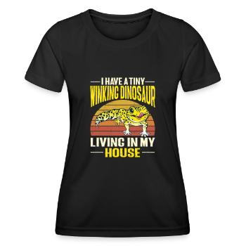 Leopard Gecko Lizard Reptiles Herpetologist - Women's Functional T-Shirt - black - Front - AI Model Female 172 light (172cm)