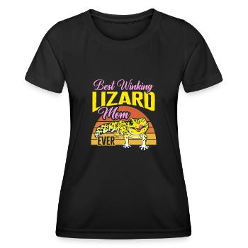 Leopard Gecko Lizard Reptiles Herpetologist - Women's Functional T-Shirt - black - Front - AI Model Female 172 light (172cm)