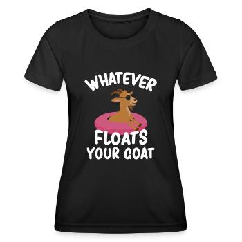 Whatever Floats Your Goat - Frauen Funktions-T-Shirt - Schwarz - Vorne - AI Model Female 172 light (172cm)