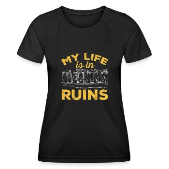 Archaeology Gift Archaeologist - Women's Functional T-Shirt - black - Front - AI Model Female 172 light (172cm)