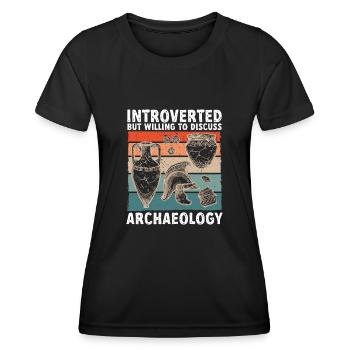 Archaeology Gift Archaeologist - Women's Functional T-Shirt - black - Front - AI Model Female 172 light (172cm)