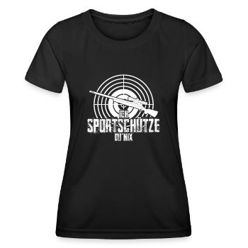 Schützenkönig Schützenfest Sportschütze - Frauen Funktions-T-Shirt - Schwarz - Vorne - AI Model Female 172 light (172cm)
