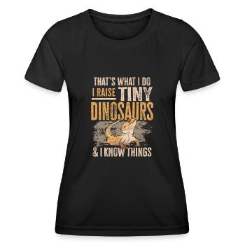 Bearded Dragon Lizard Reptile Herpetologist - Women's Functional T-Shirt - black - Front - AI Model Female 172 light (172cm)