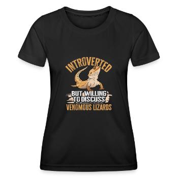 Bearded Dragon Lizard Reptile Herpetologist - Women's Functional T-Shirt - black - Front - AI Model Female 172 light (172cm)