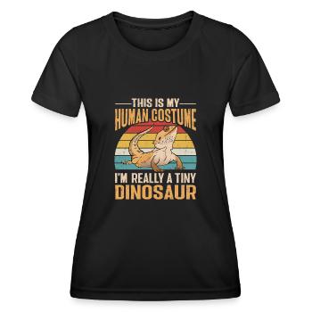 Bearded Dragon Lizard Reptile Herpetologist - Women's Functional T-Shirt - black - Front - AI Model Female 172 light (172cm)
