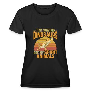Bearded Dragon Lizard Reptile Herpetologist - Women's Functional T-Shirt - black - Front - AI Model Female 172 light (172cm)