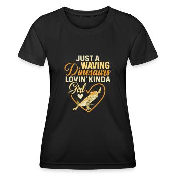 Bearded Dragon Lizard Reptile Herpetologist - Women's Functional T-Shirt - black - Front - AI Model Female 172 light (172cm)